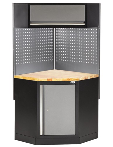 HOEKOPSTELLING WORKSHOP SERIE MET HOUTEN WERKBLAD